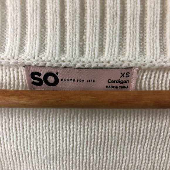 SO Oversized Cardigan Cropped Button XS Striped Cableknit Multicolor Casual - Picture 6 of 7